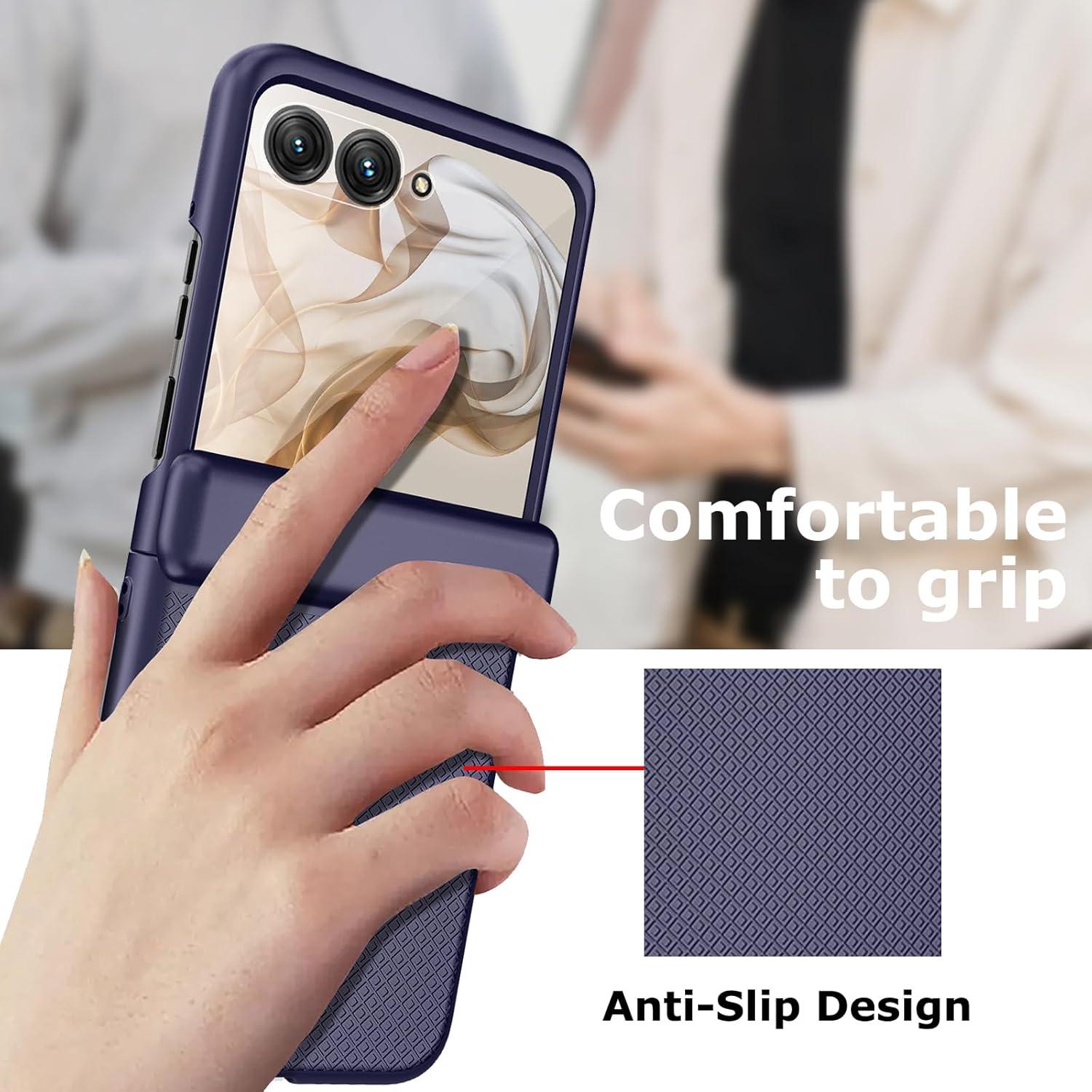 Funda Protectora para Motorola Razr+ Plus 2024 YQODSZ Azul