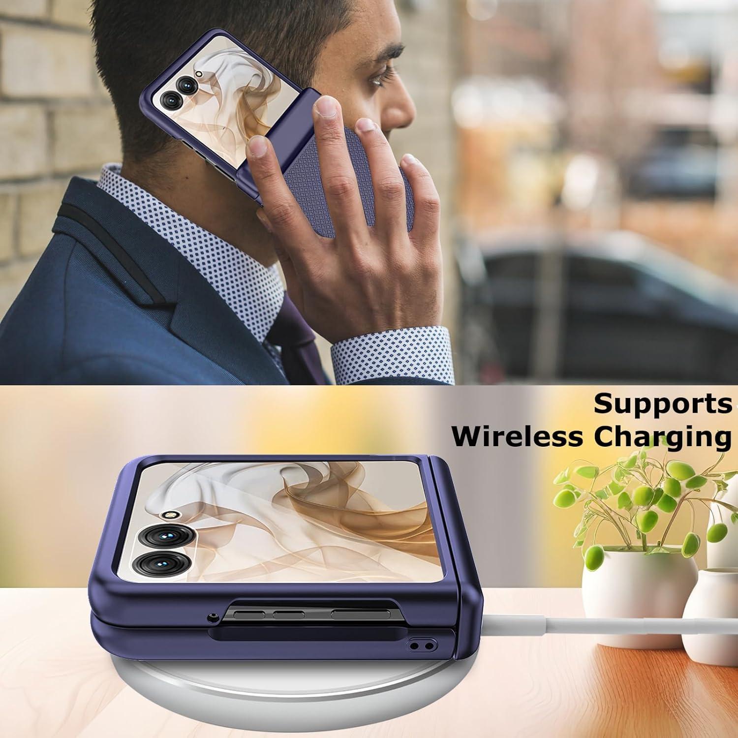 Funda Protectora para Motorola Razr+ Plus 2024 YQODSZ Azul