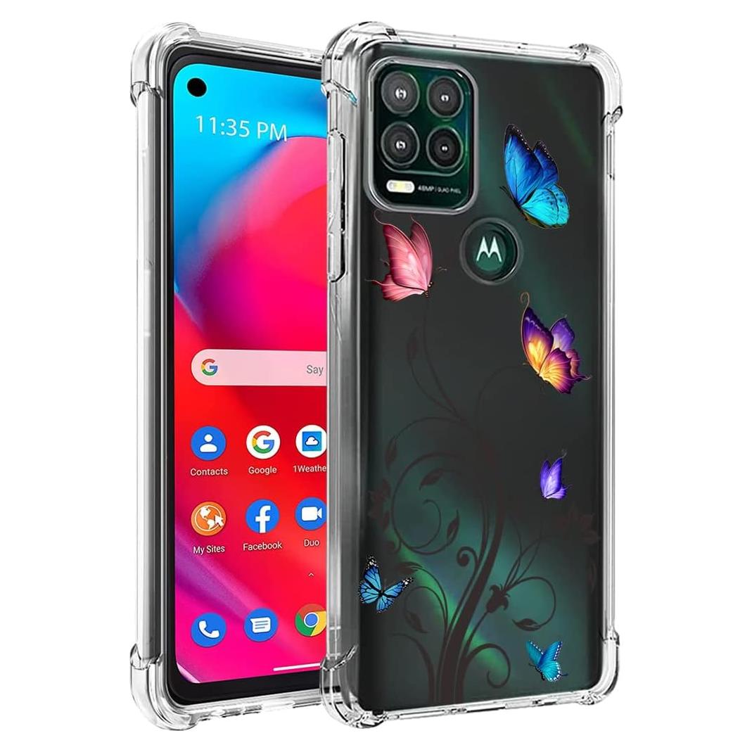 Funda Transparente TPU para Moto G Stylus 5G 2021 - Mariposa