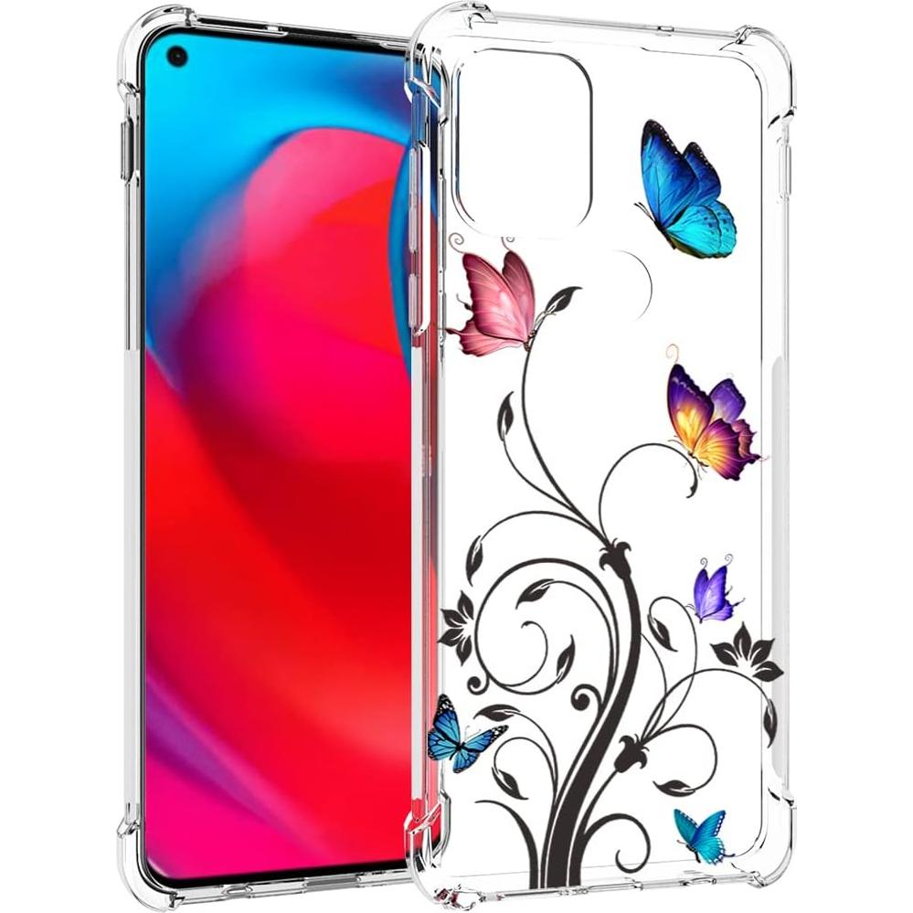 Funda Transparente TPU para Moto G Stylus 5G 2021 - Mariposa