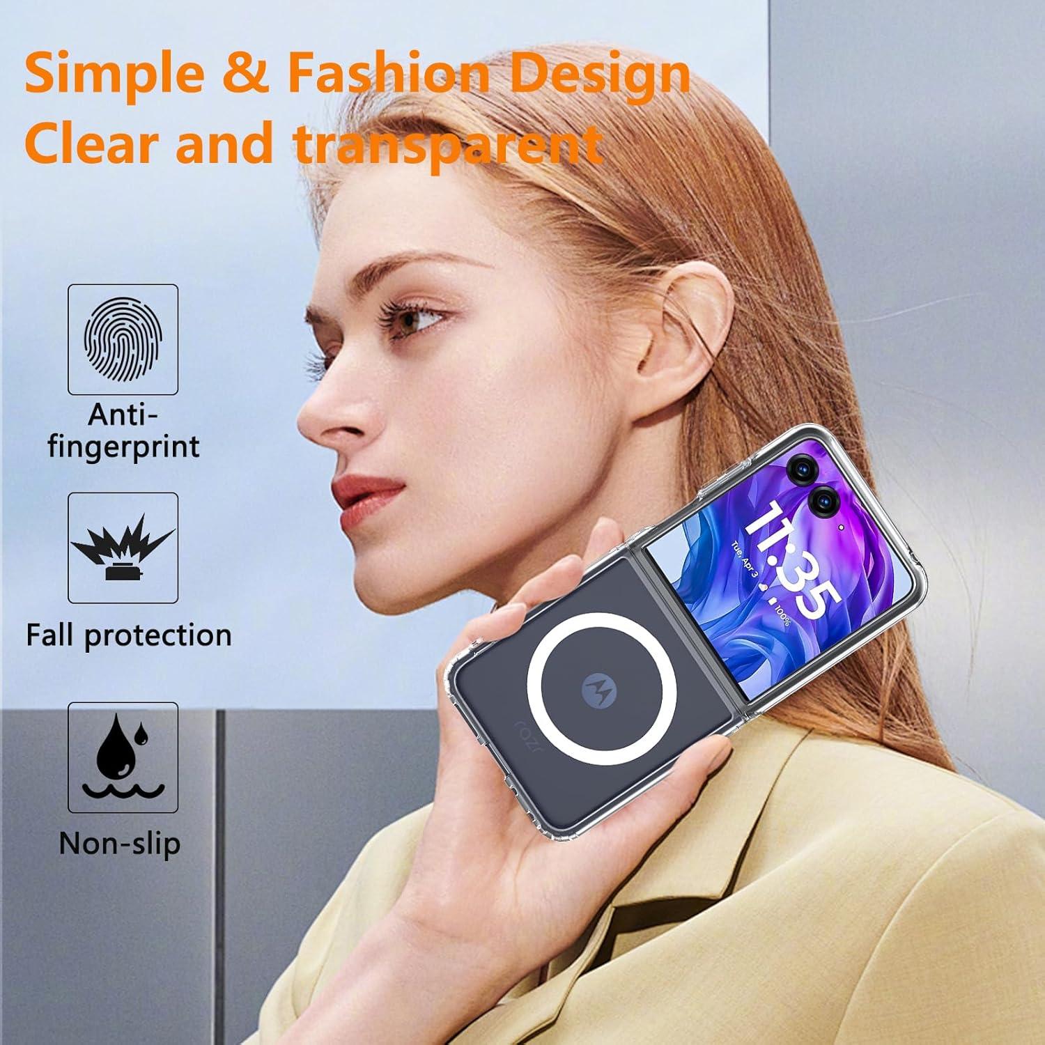 Funda Magnética Fin2feel para Motorola Razr+ 2024/2025, Clara