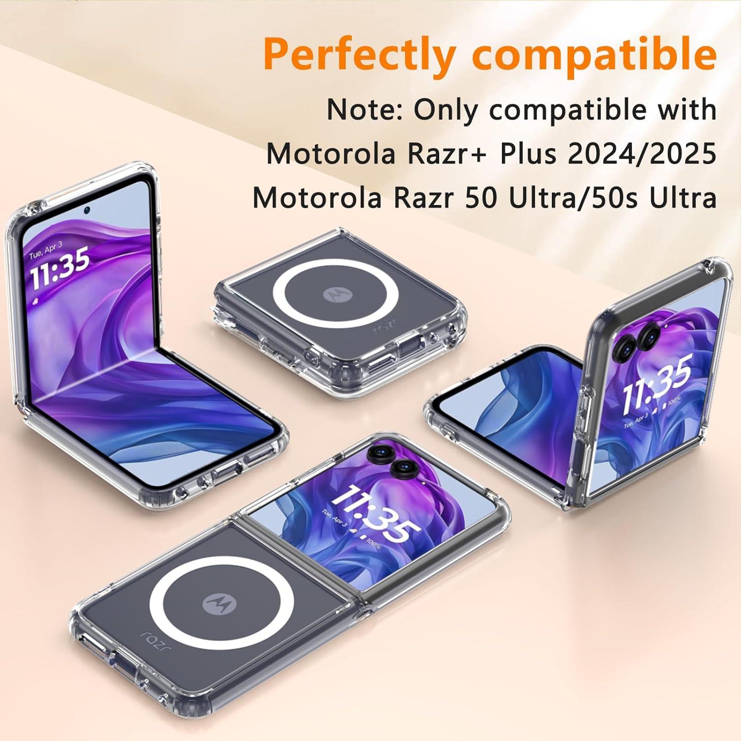 Funda Magnética Fin2feel para Motorola Razr+ 2024/2025, Clara