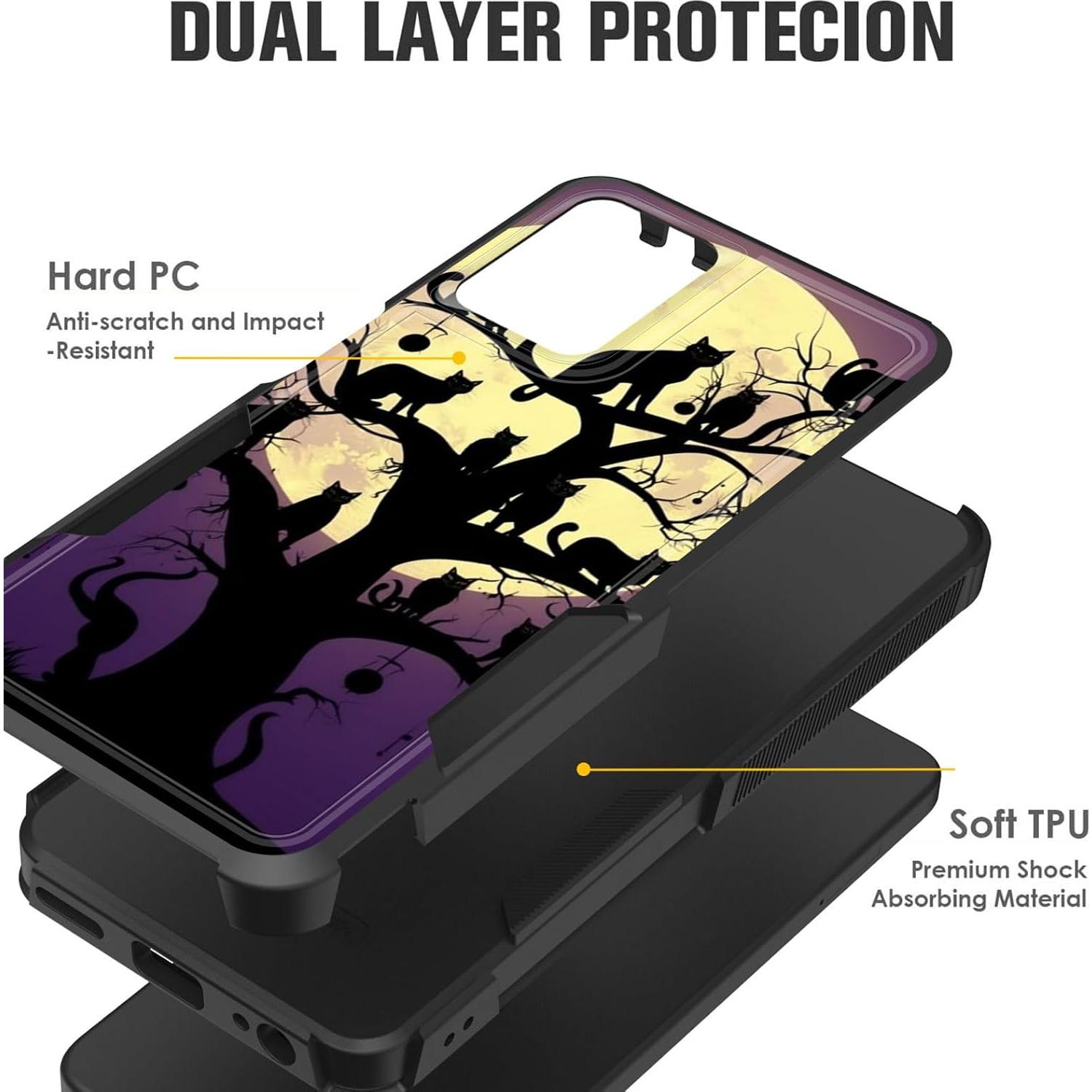 Funda protectora híbrida CICPLKSE para Moto G Power 5G 2024