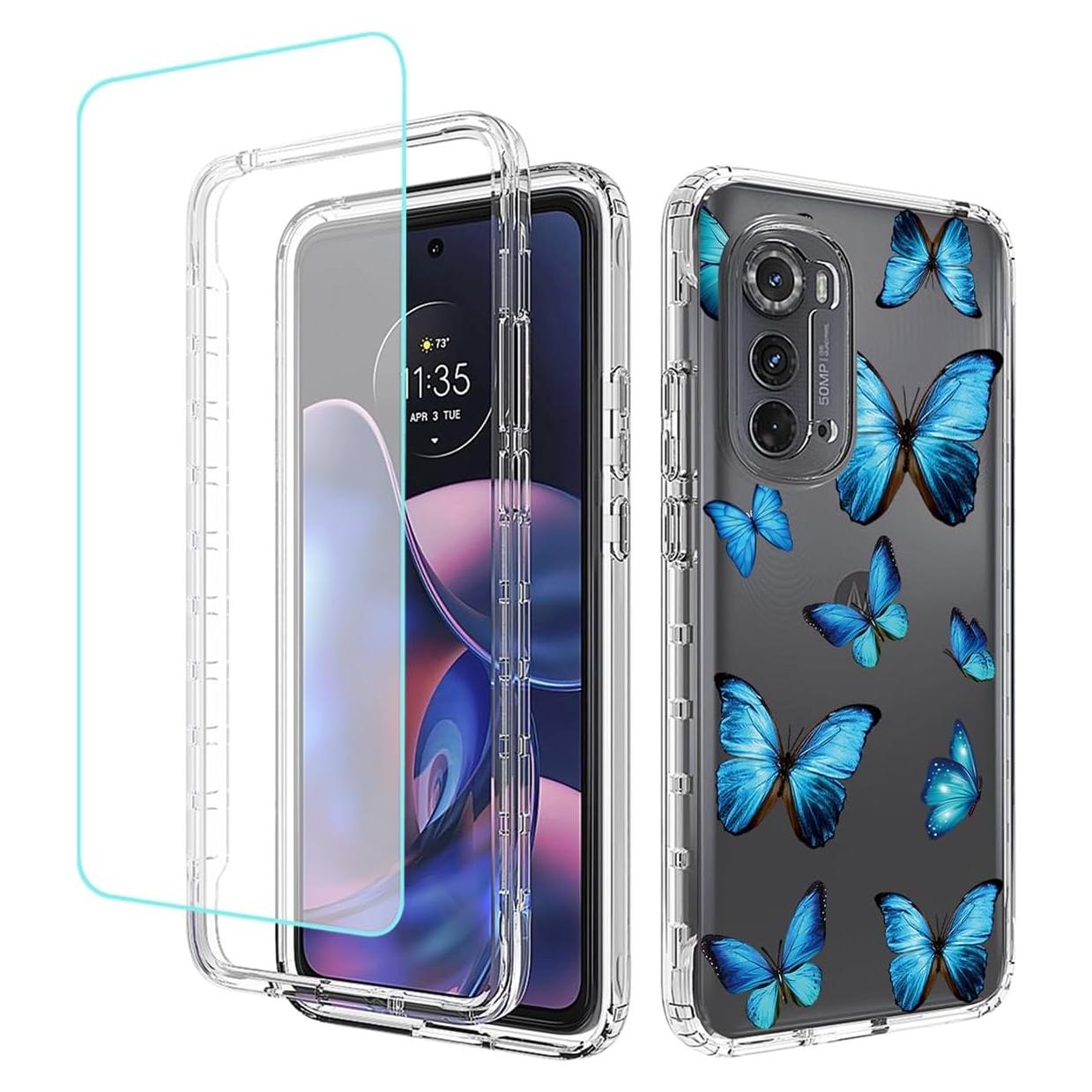 Funda Protectora Motorola Moto Edge 2022 5G con Protector