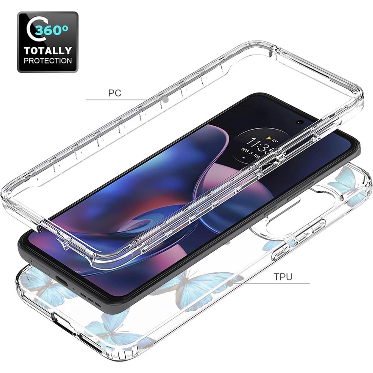 Funda Protectora Motorola Moto Edge 2022 5G con Protector