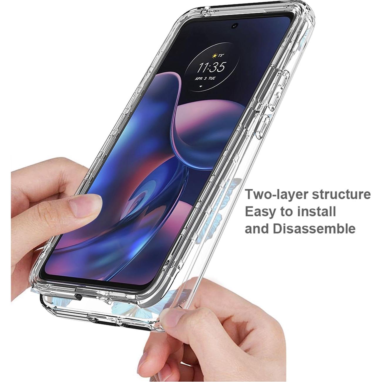 Funda Protectora Motorola Moto Edge 2022 5G con Protector