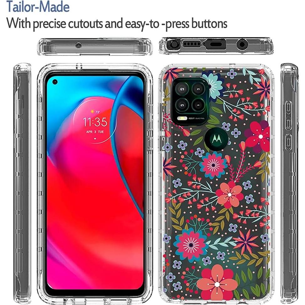 Funda Protectora Floral para Moto G Stylus 5G 2021 - Sidande