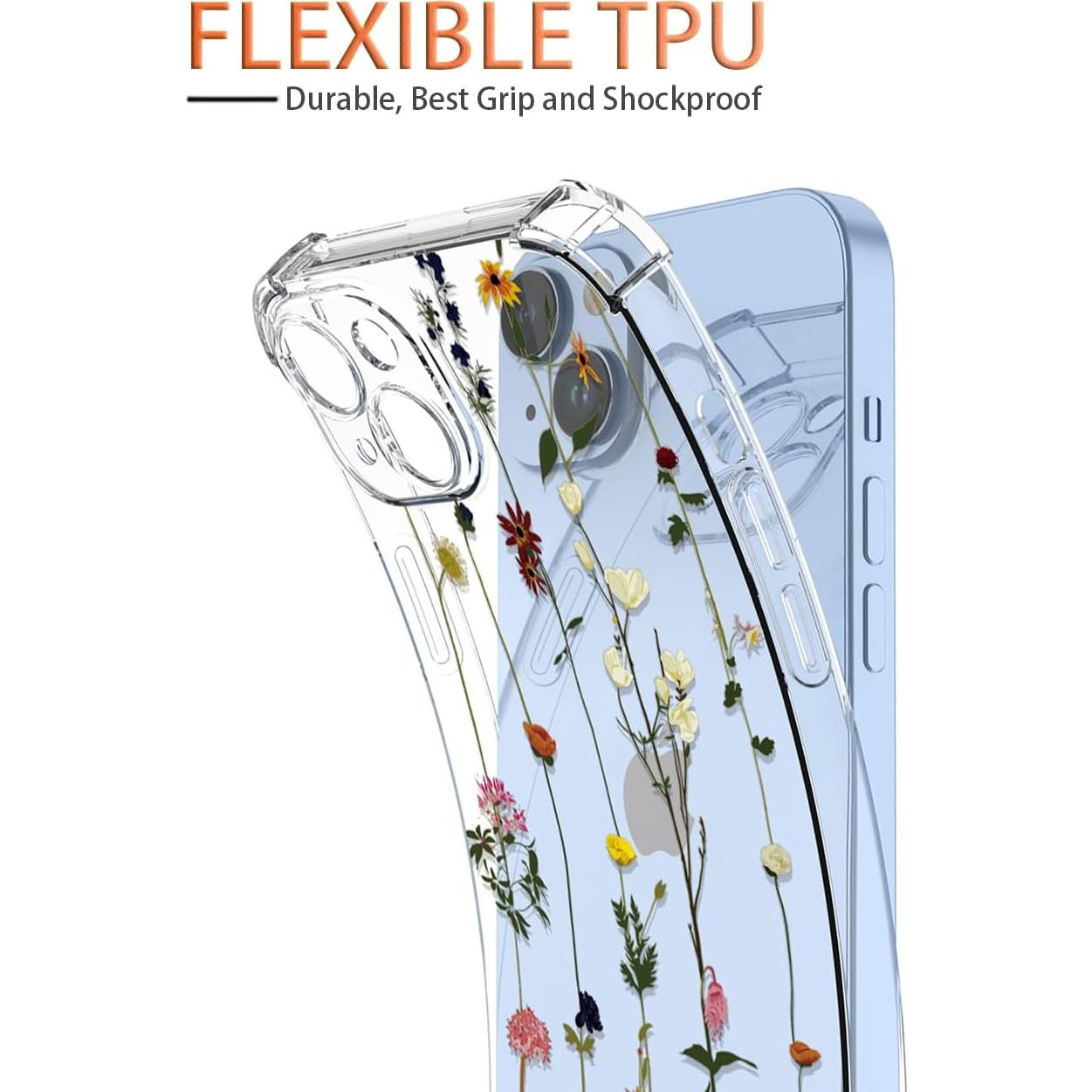 Funda Transparente Jardín Floral para Moto G52 4G/G82 5G/G71S 5G