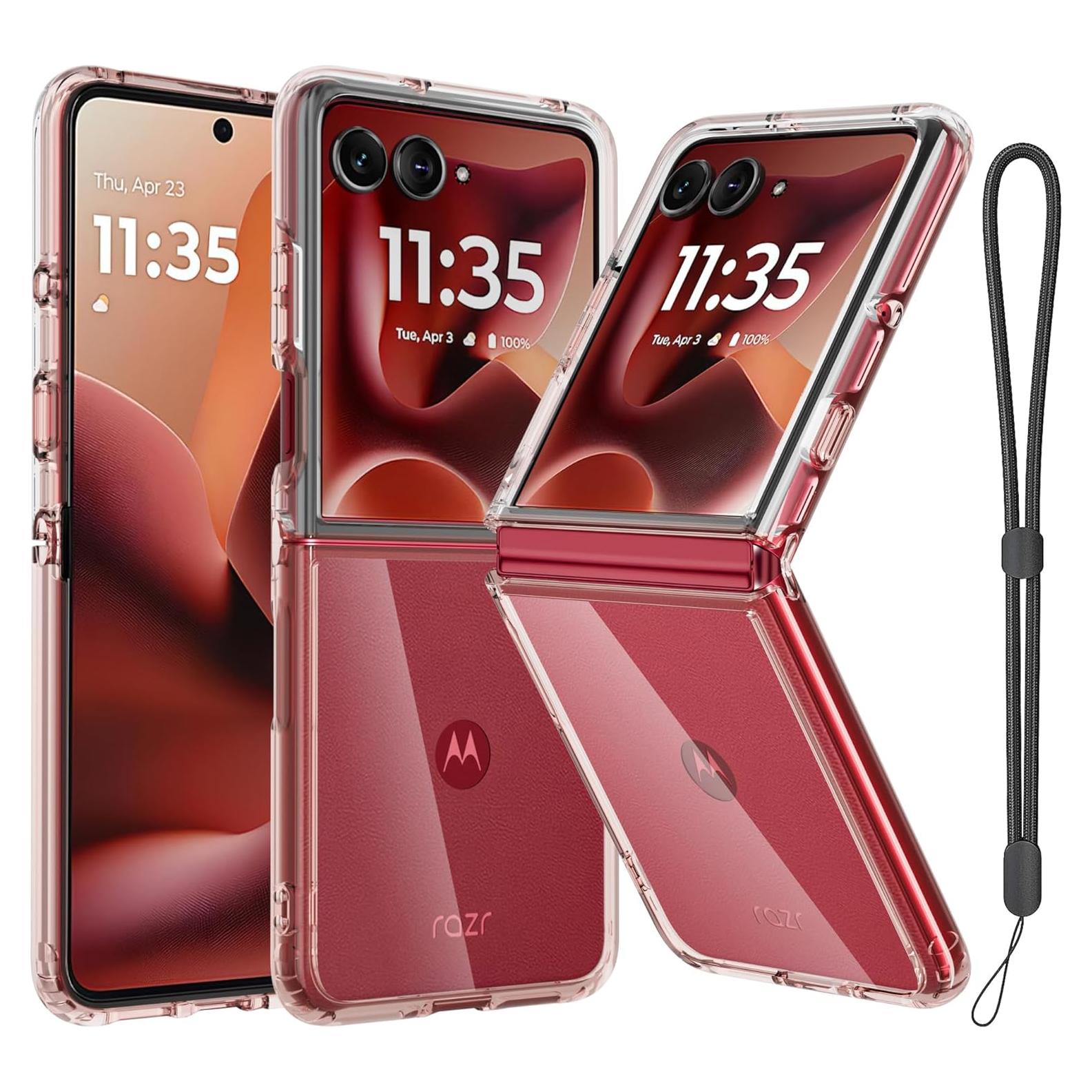 Funda Protectora Dura RMOCR para Motorola Moto Razr Ultra 2025 - Oro Rosa