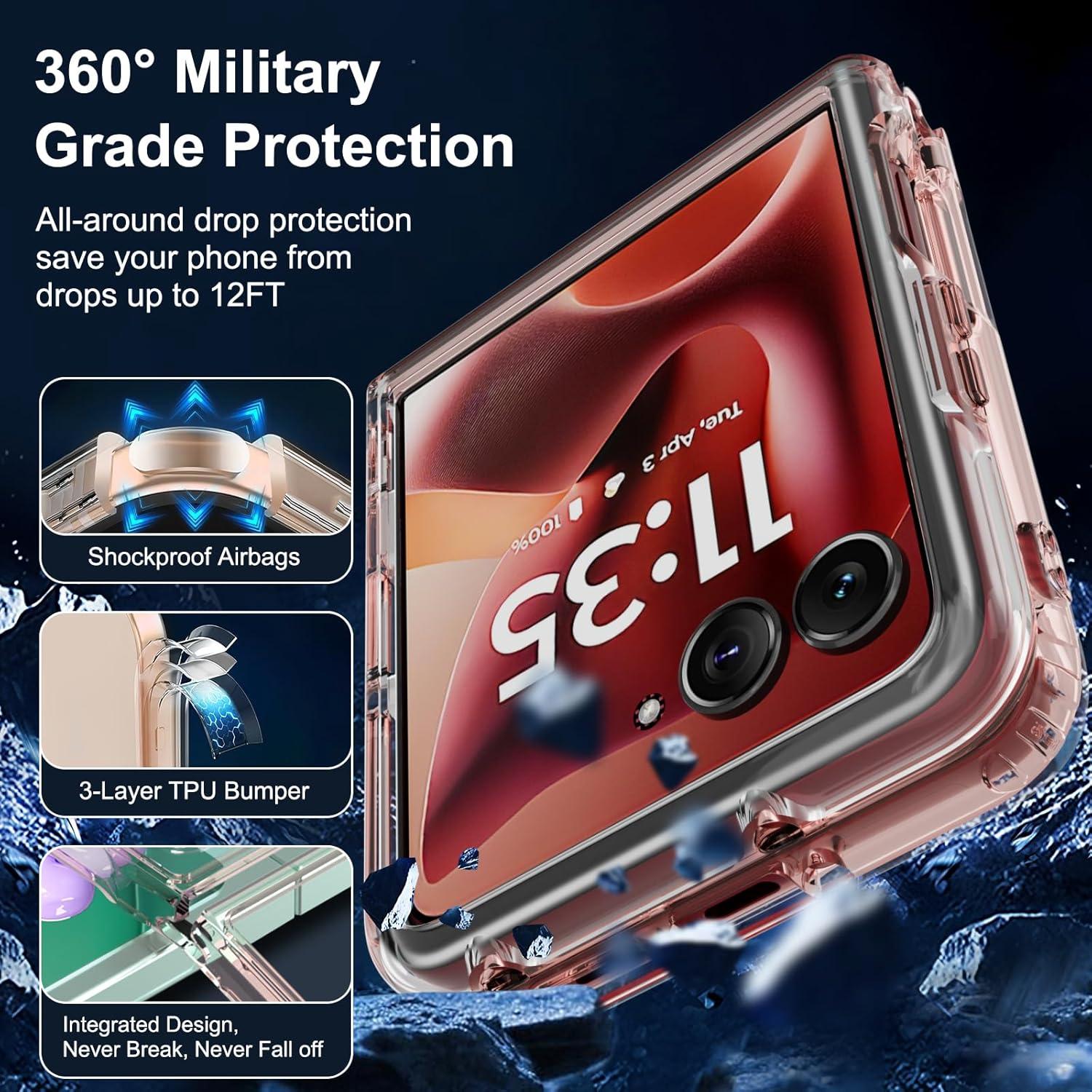 Funda Protectora Dura RMOCR para Motorola Moto Razr Ultra 2025 - Oro Rosa