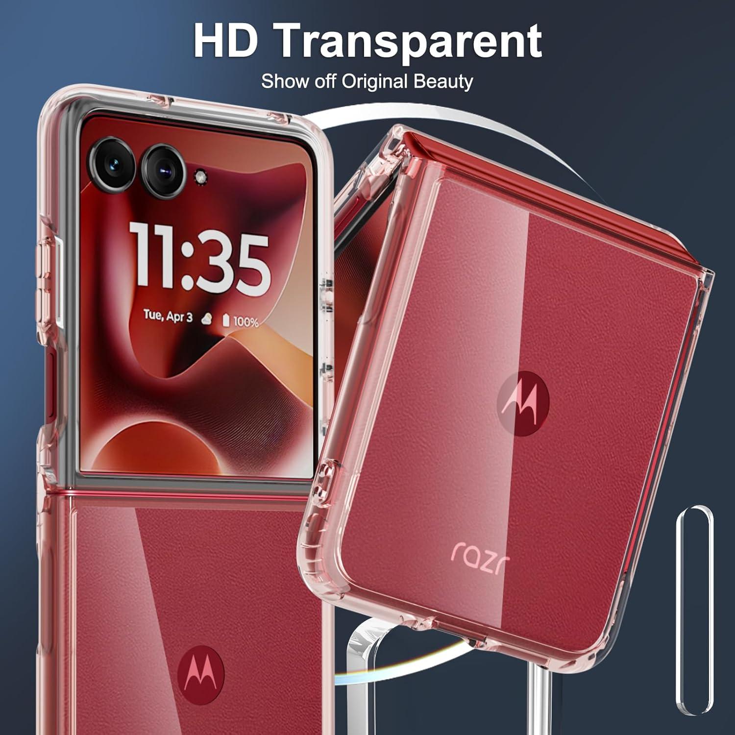 Funda Protectora Dura RMOCR para Motorola Moto Razr Ultra 2025 - Oro Rosa