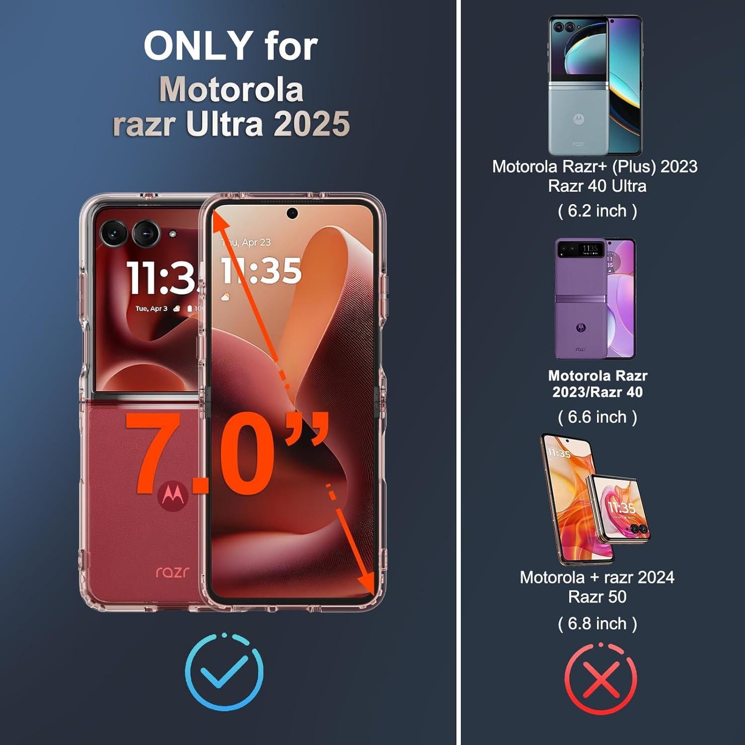 Funda Protectora Dura RMOCR para Motorola Moto Razr Ultra 2025 - Oro Rosa