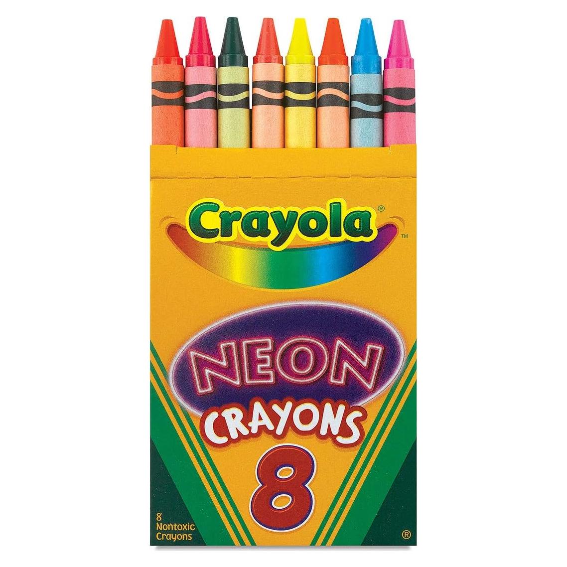 Crayones Neón Crayola 8 Colores Brillantes para Colorear