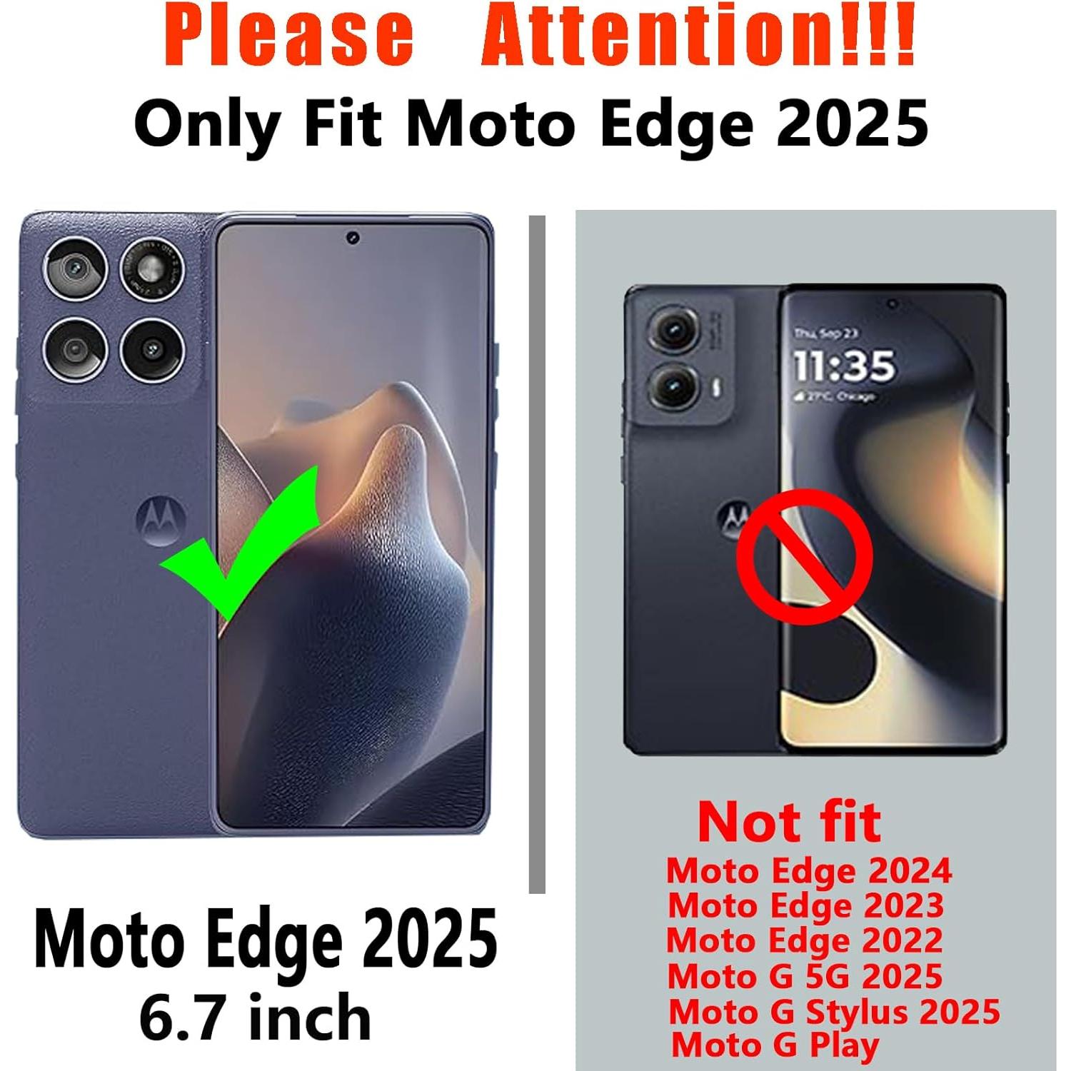 Funda Protectora Doble Capa Motorola Moto Edge 2025 Negra