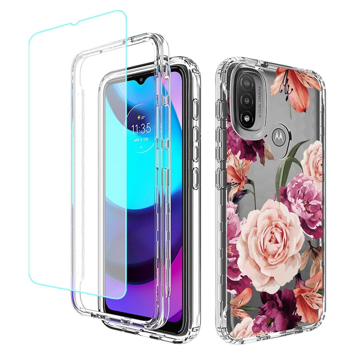 Funda Protectora para Motorola Moto E20/E30/E40 con Protector de Pantalla