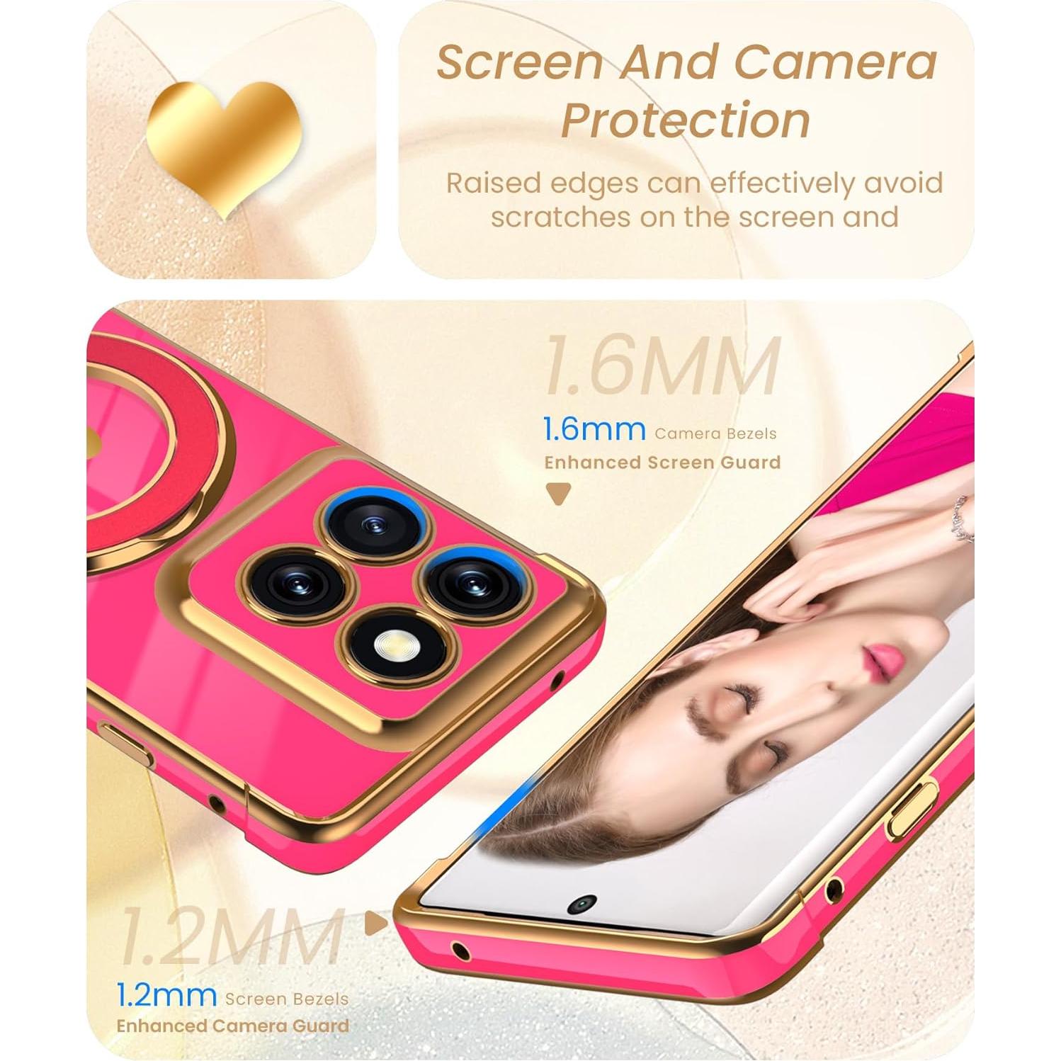 Funda Protectora Rosa Fucsia para Motorola Moto Edge 2025