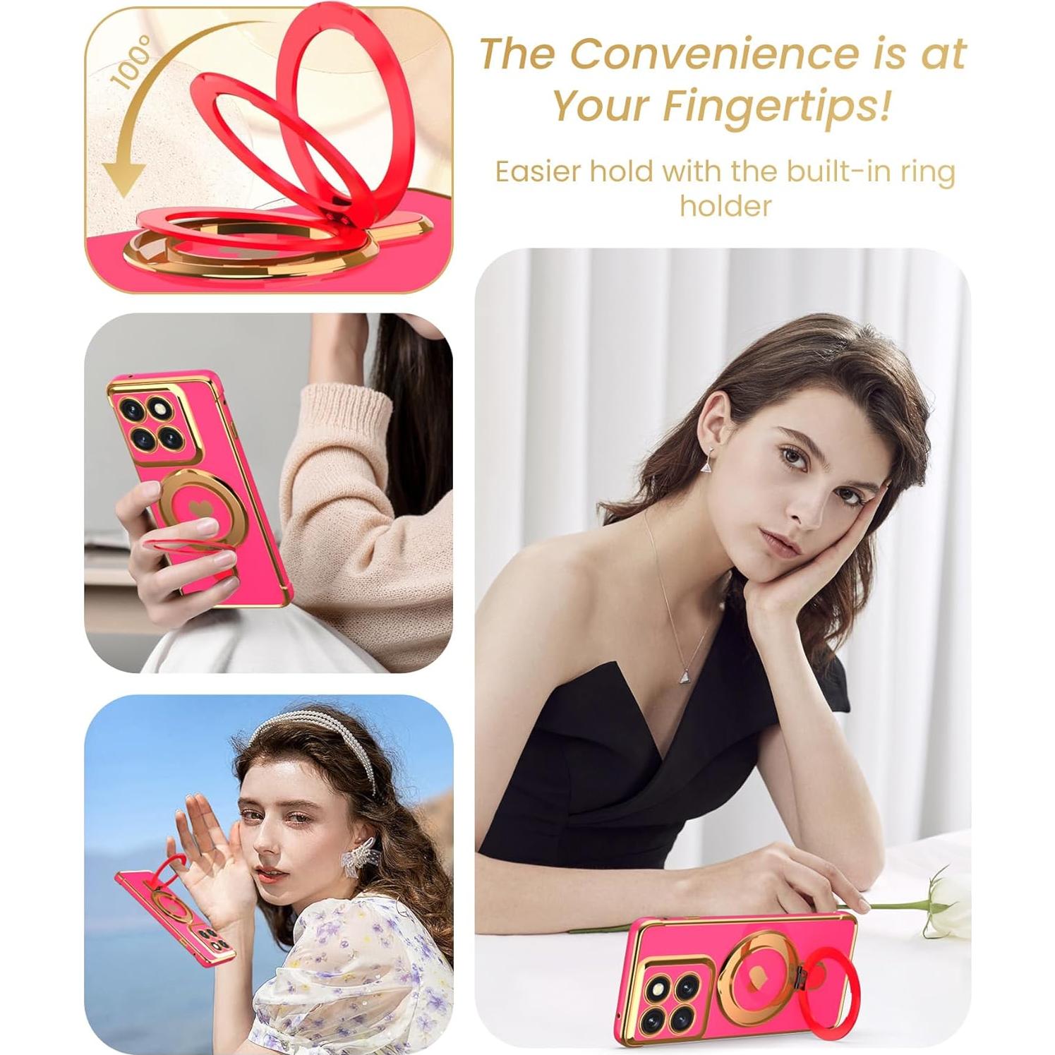 Funda Protectora Rosa Fucsia para Motorola Moto Edge 2025