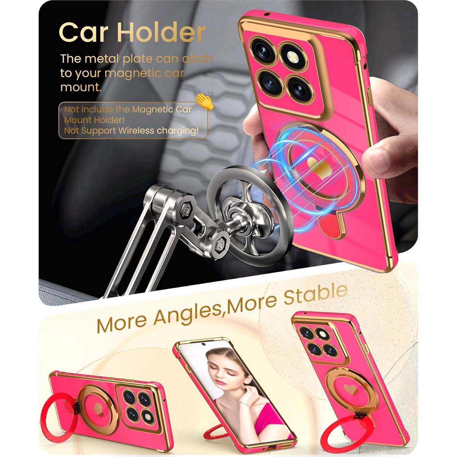 Funda Protectora Rosa Fucsia para Motorola Moto Edge 2025