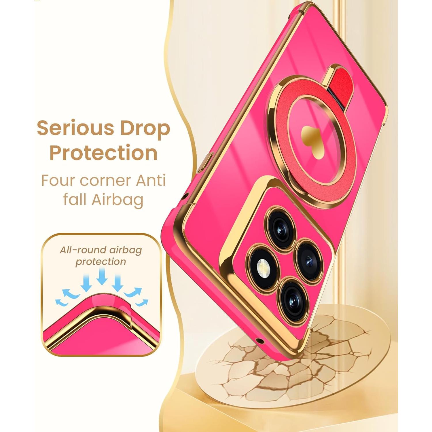 Funda Protectora Rosa Fucsia para Motorola Moto Edge 2025