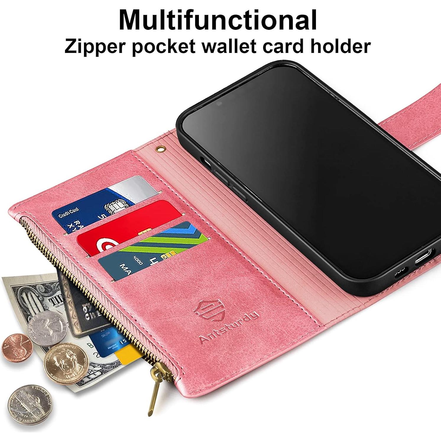 Funda Antsturdy para Motorola Moto G Stylus 2020 Oro Rosa con Soporte y Bloqueo RFID