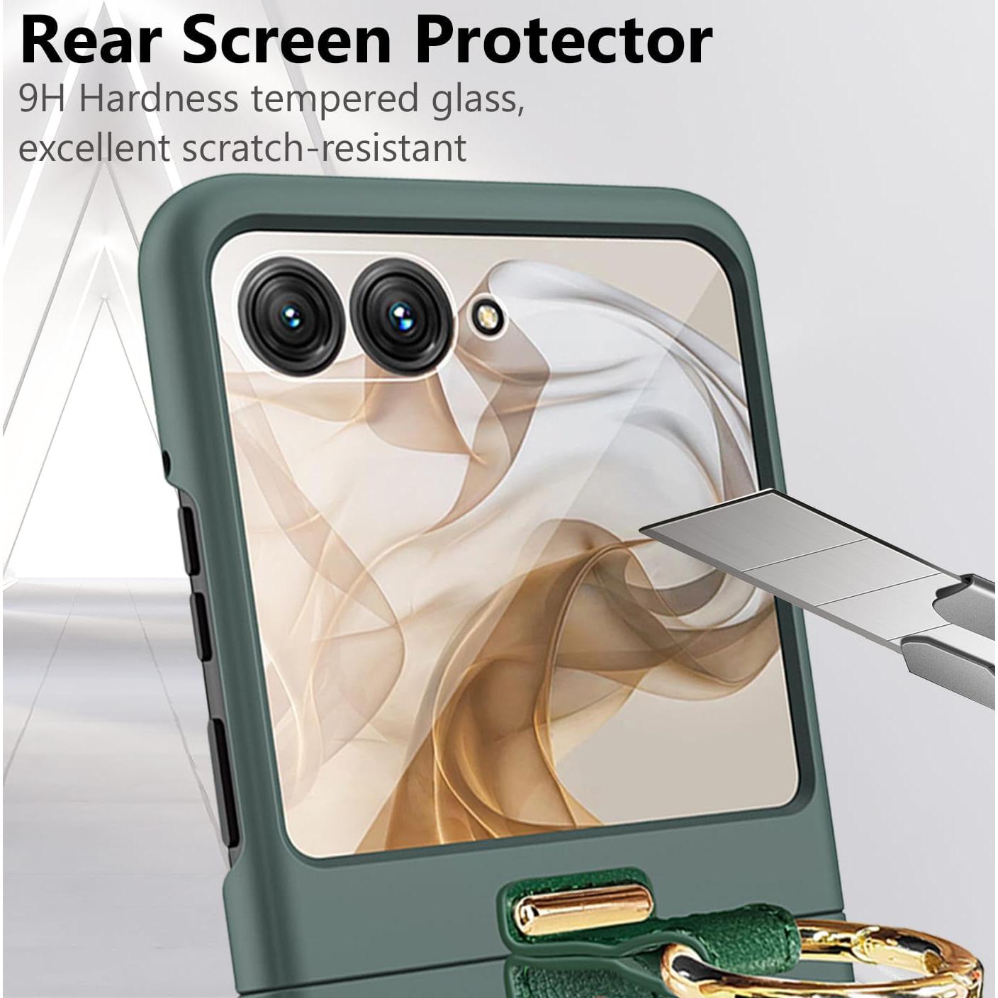 Funda delgada YQODSZ para Motorola Razr 2025 con soporte anillo