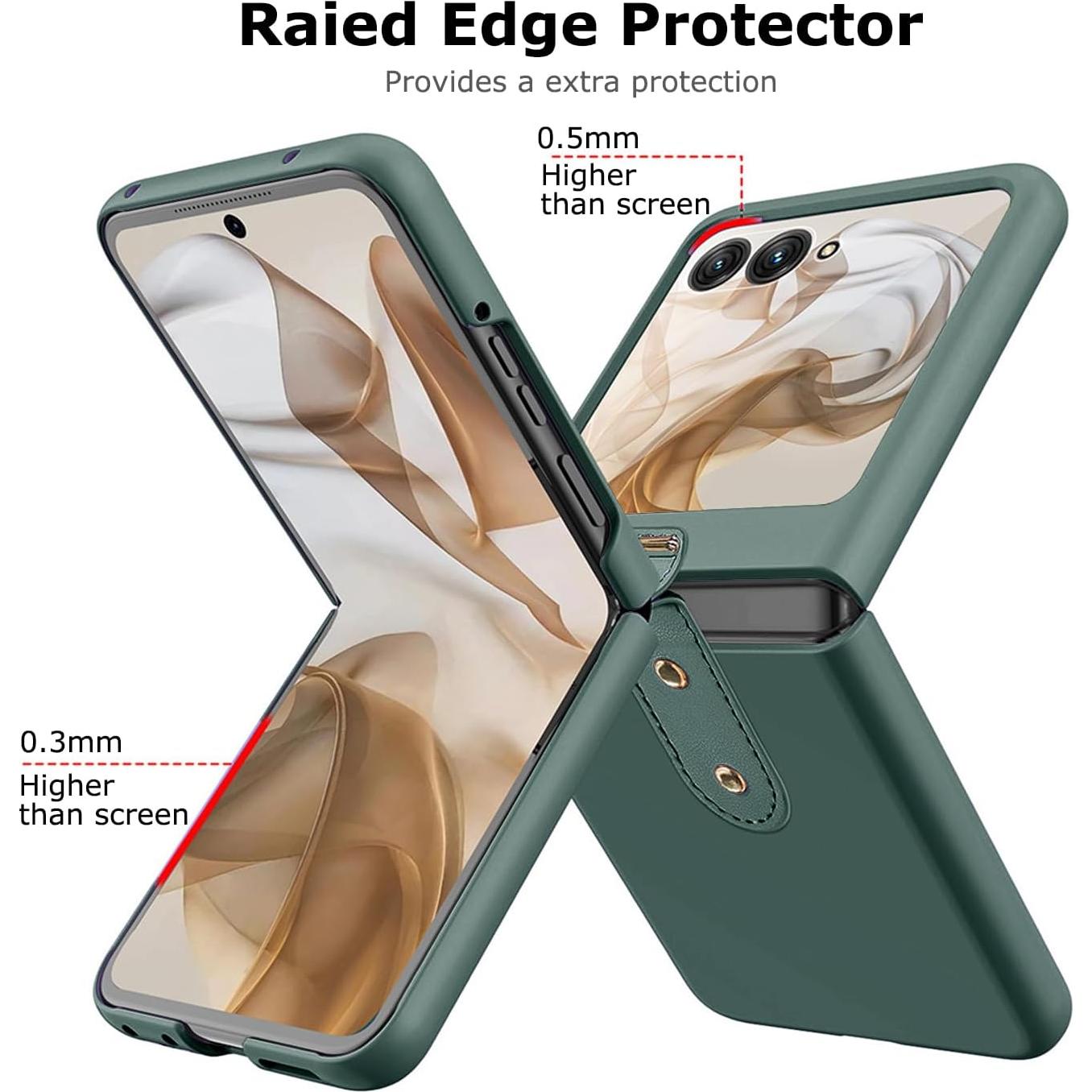 Funda delgada YQODSZ para Motorola Razr 2025 con soporte anillo