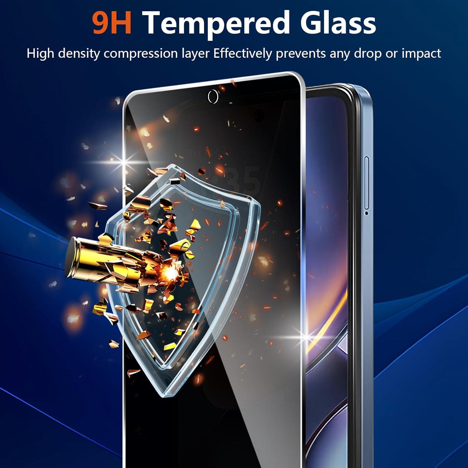 Protector de Pantalla Privado y Lente para Moto G 5G 2025 - 3 Pzas