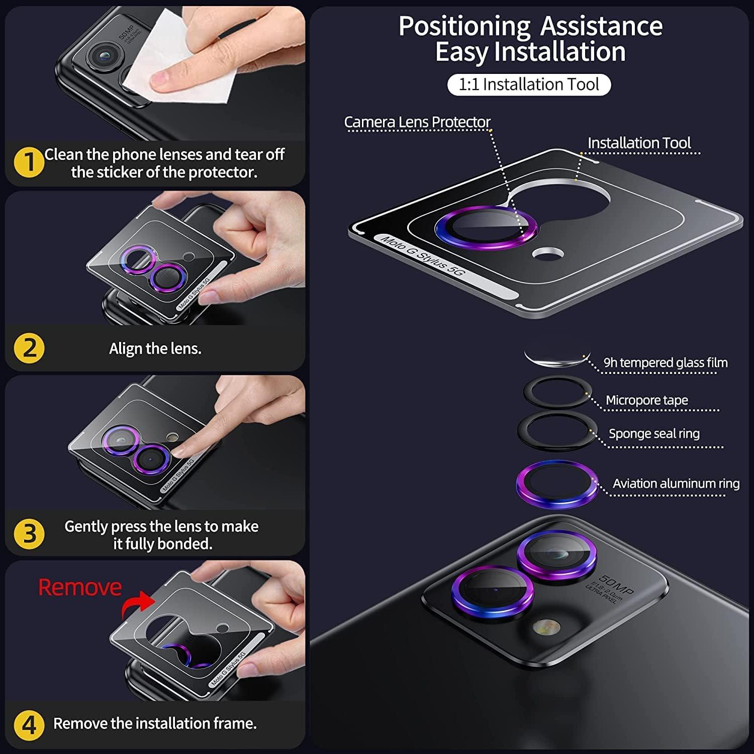 Paquete de 2 Protectores de Lente MOOISVS para Moto G Stylus 5G 2024