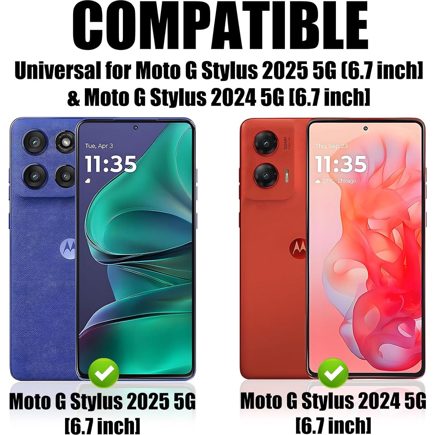 Protector de Pantalla TQLGY para Moto G Stylus 5G 2025, 3 Piezas