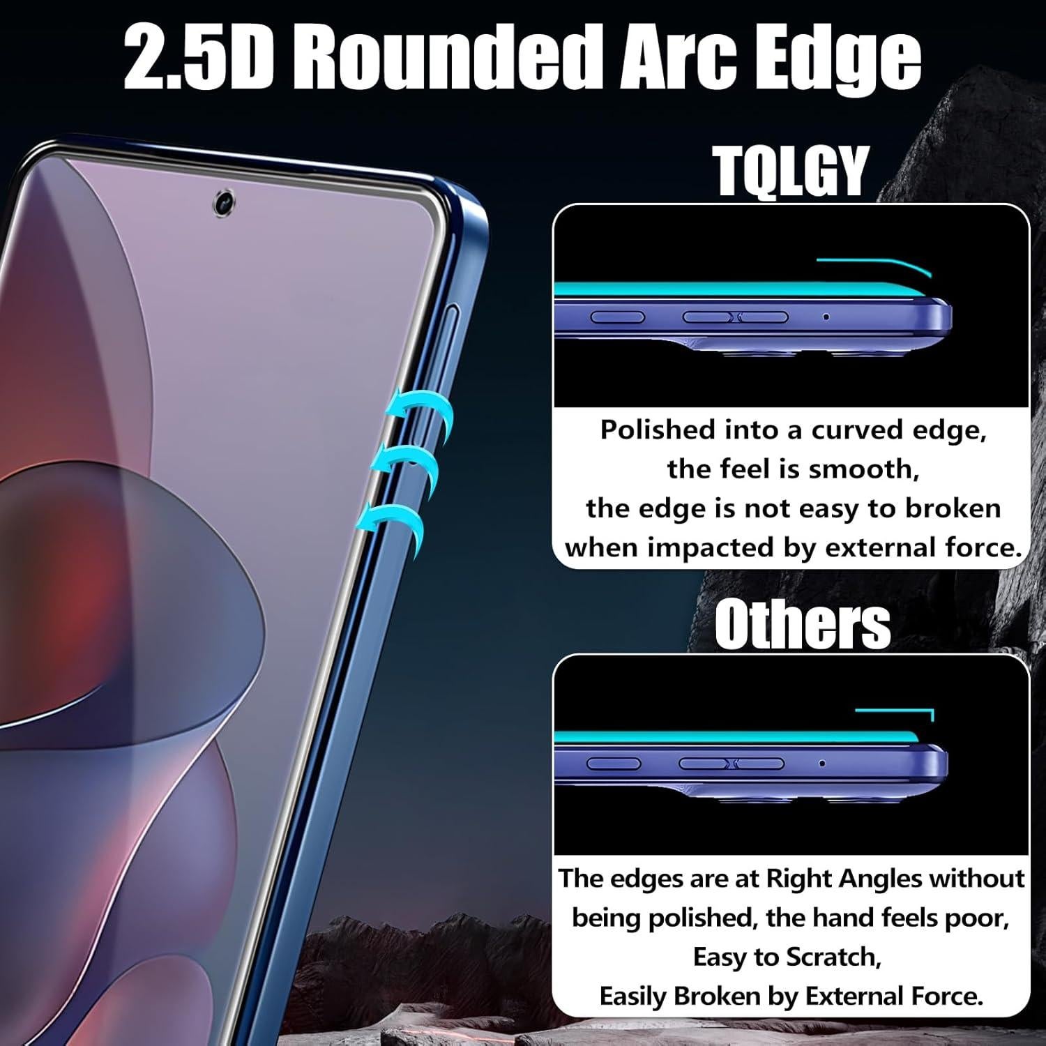 Protector de Pantalla TQLGY para Moto G Stylus 5G 2025, 3 Piezas