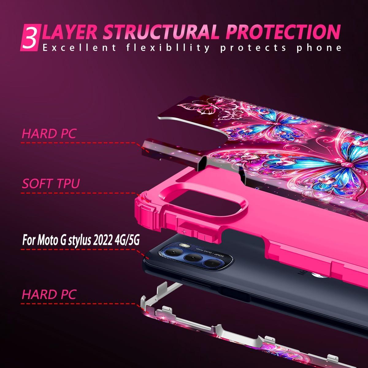 Funda Miqala para Moto G Stylus 2022 5G/4G Rosa Dura