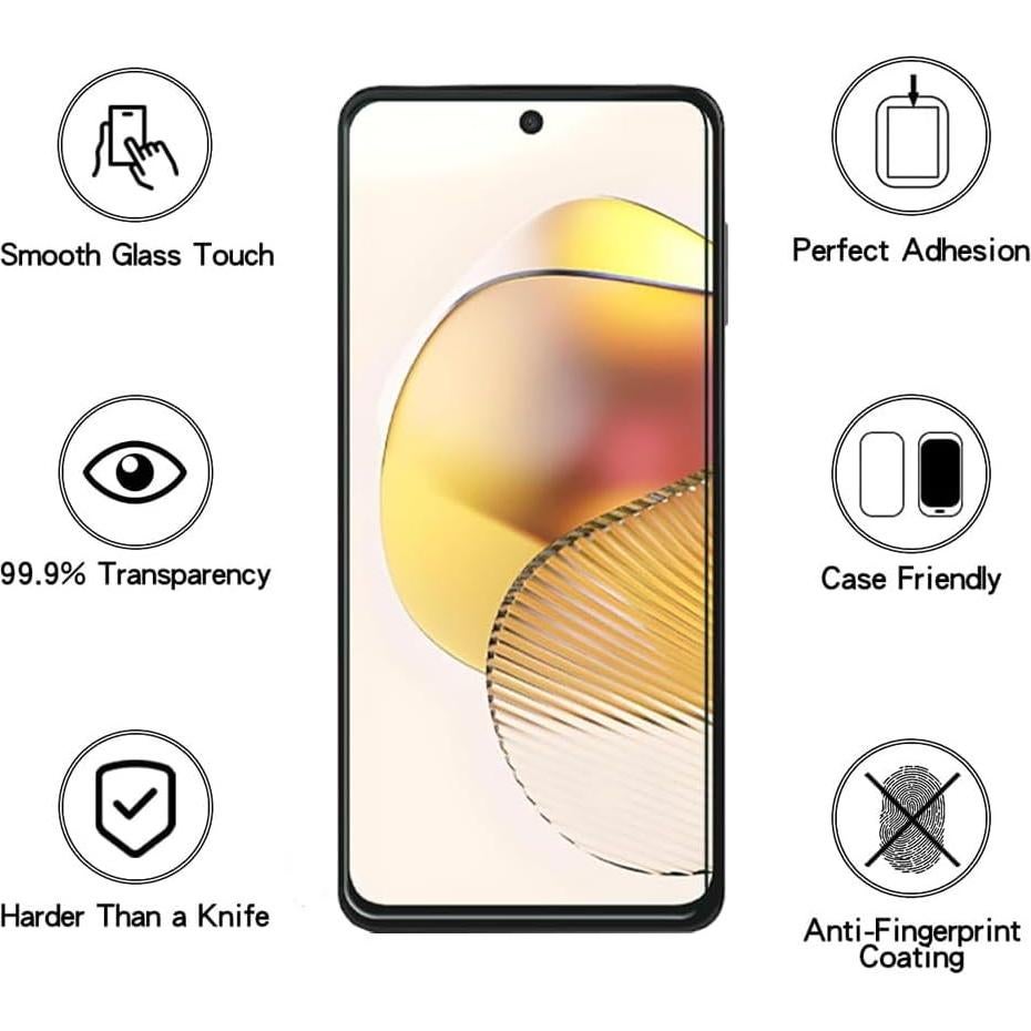 Protector de Pantalla Vidrio Templado Motorola Moto G73 5G - 2 Pcs