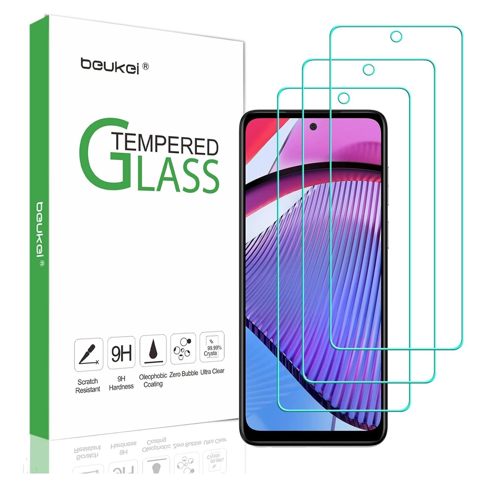 (3 Pack) Compatible for Motorola Moto G Power 5G (2023) [NOT fit for 2020-2022 Version] Screen Protector Tempered Glass, Touch Sensitive,Case Friendly, 9H Hardness