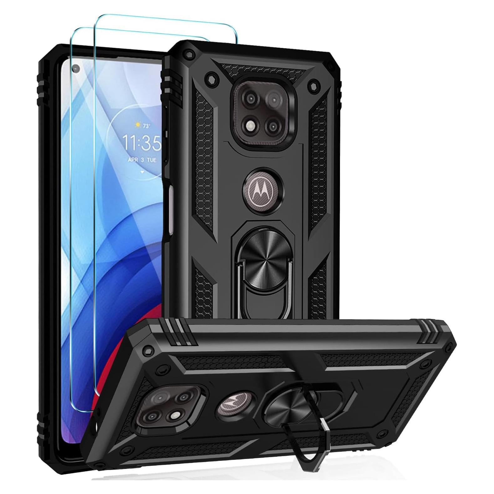 Funda HOOMIL para Moto G Power 2021 con 2 Protectores de Pantalla