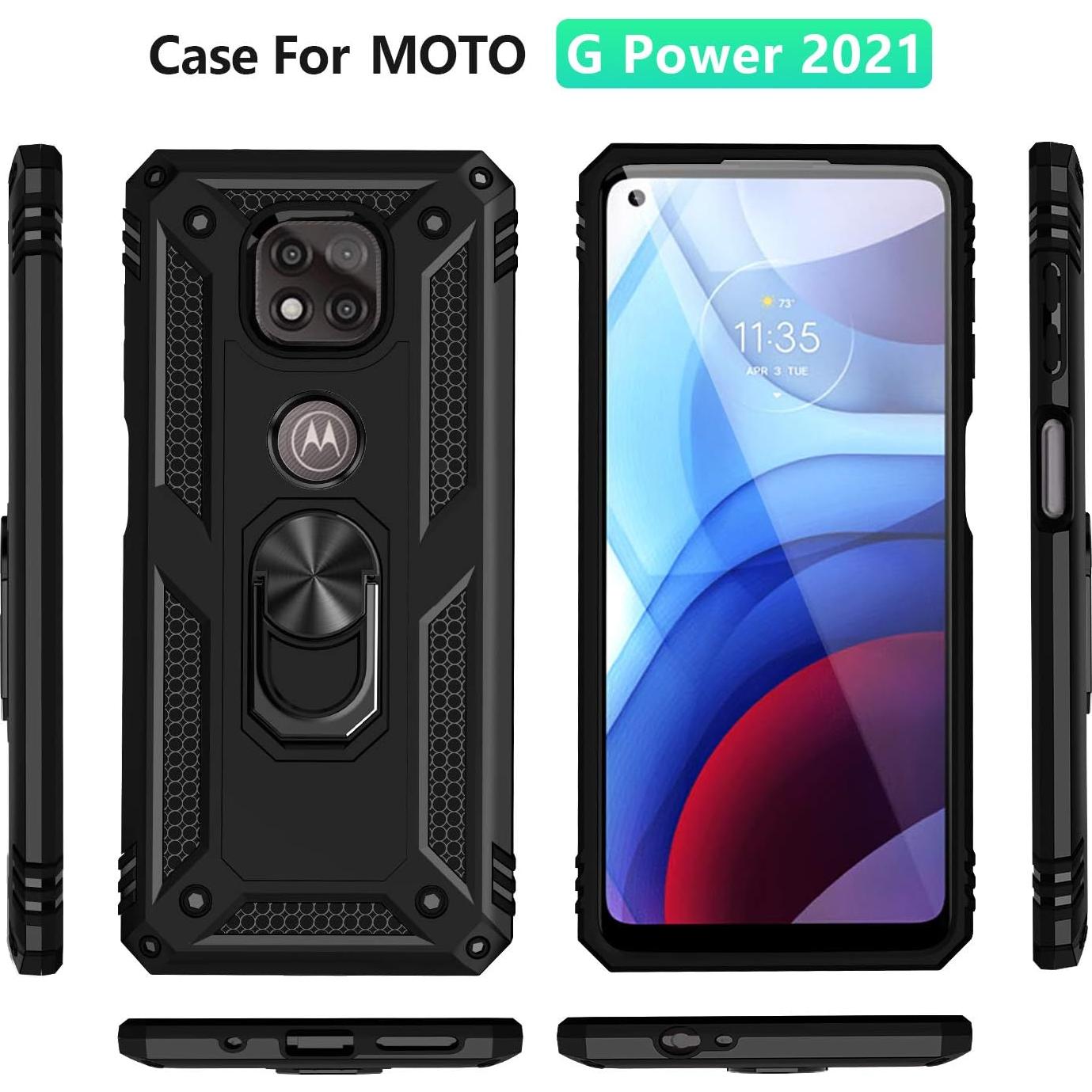 Funda HOOMIL para Moto G Power 2021 con 2 Protectores de Pantalla