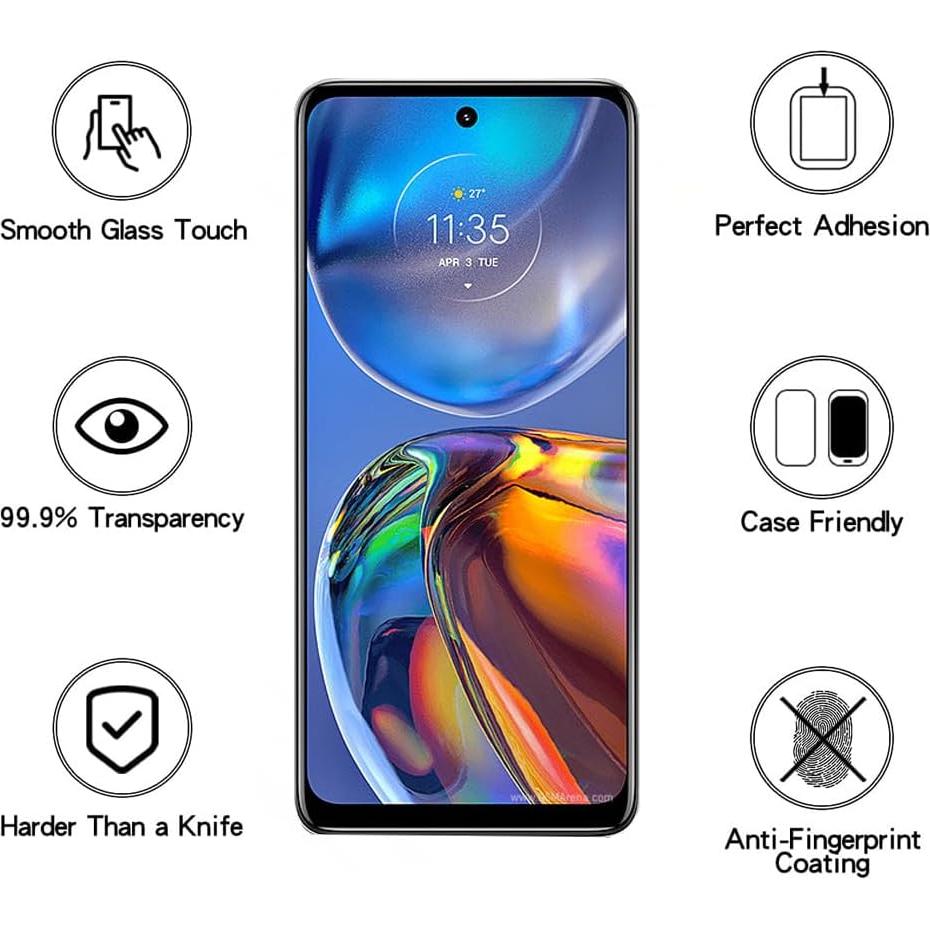 Protector de Pantalla Vidrio Templado Motorola Moto E32 / E32s - 2 Pcs