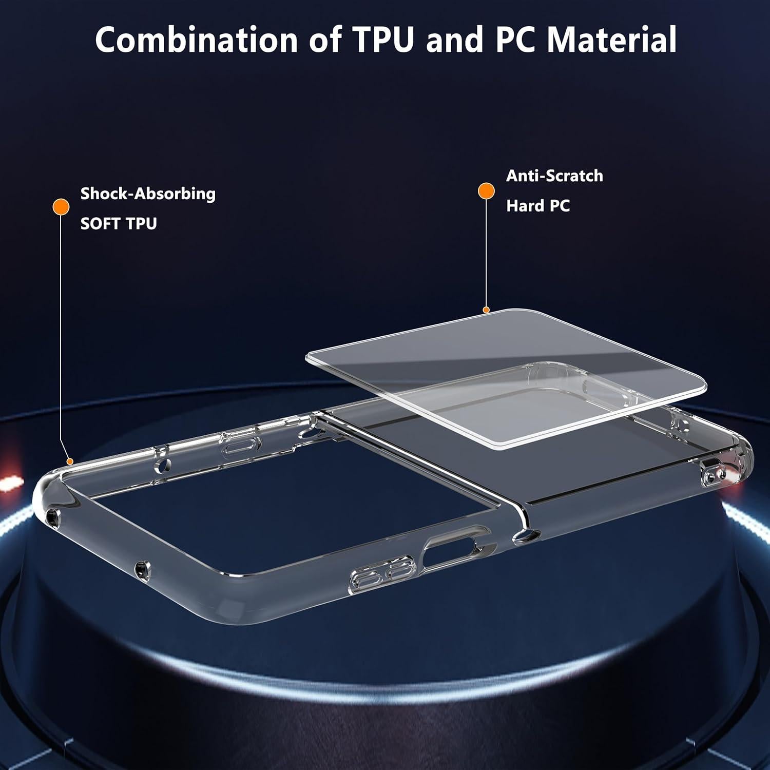 Funda Transparente Anoowkoa para Motorola Moto Razr+ 2025 - Antigolpes