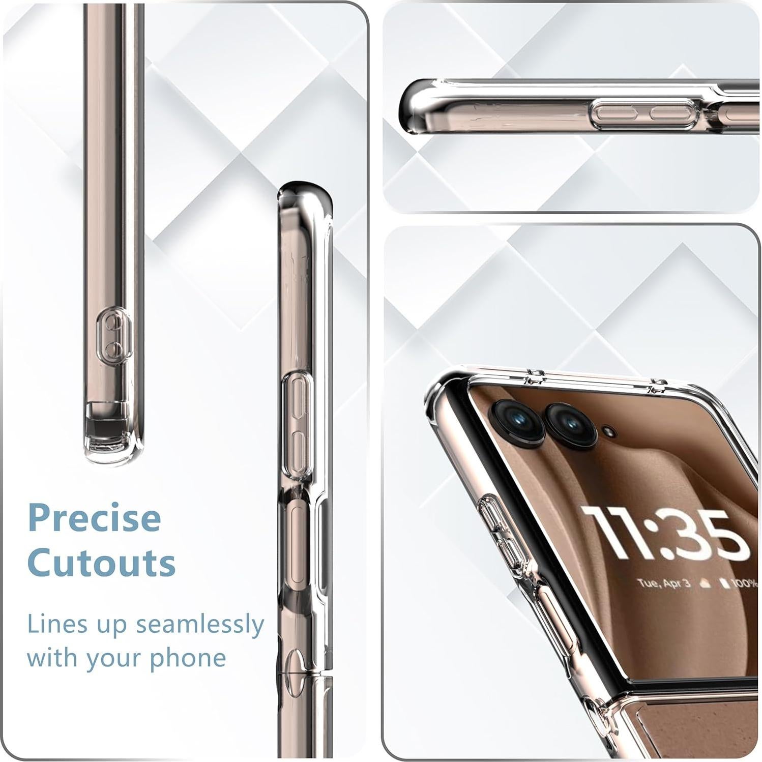 Funda Transparente Anoowkoa para Motorola Moto Razr+ 2025 - Antigolpes