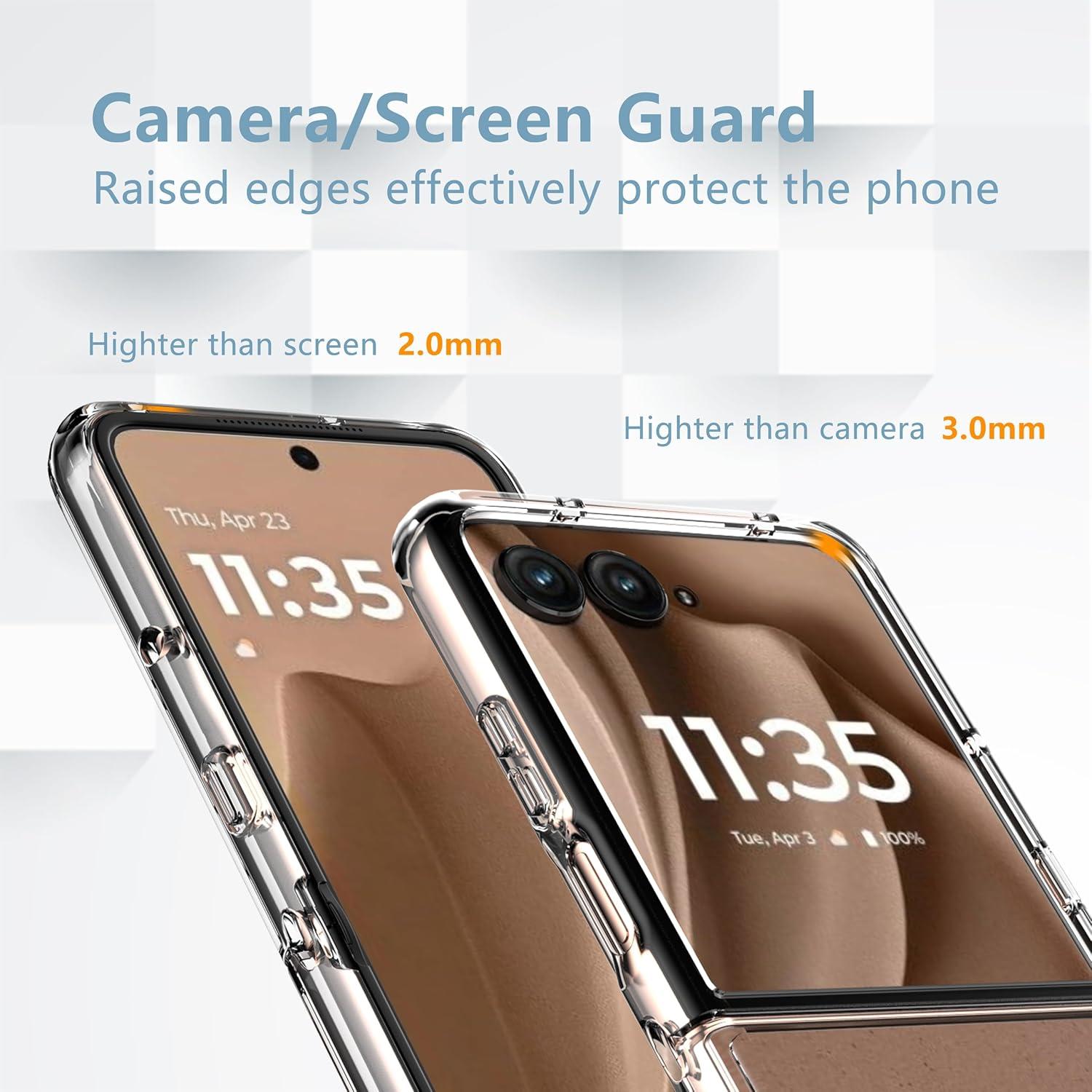 Funda Transparente Anoowkoa para Motorola Moto Razr+ 2025 - Antigolpes