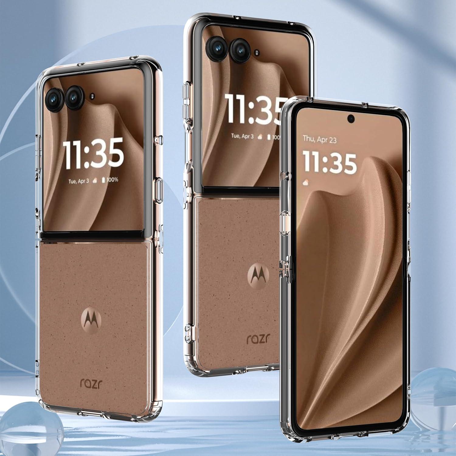 Funda Transparente Anoowkoa para Motorola Moto Razr+ 2025 - Antigolpes