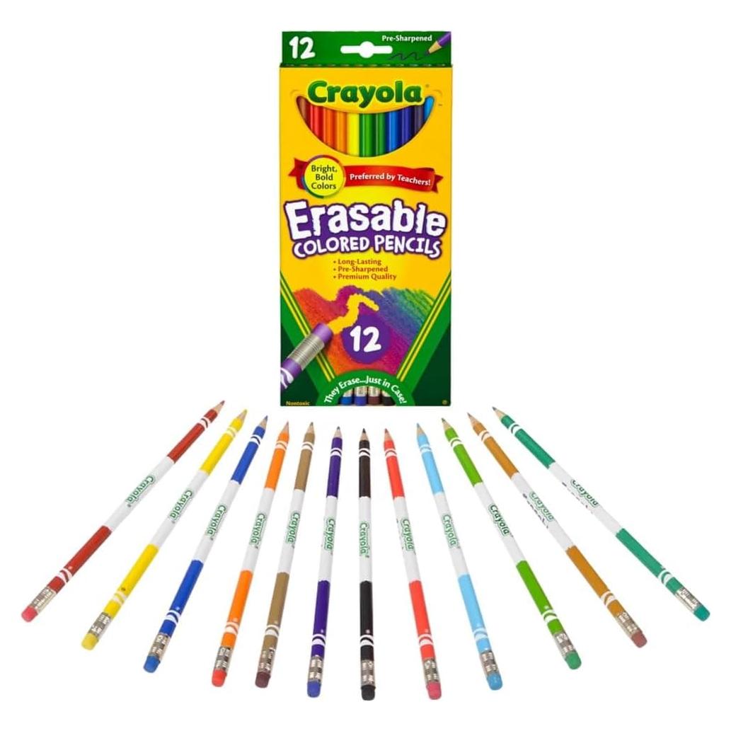 Lápices de colores borrables Crayola 12 unidades - Paquete de 3