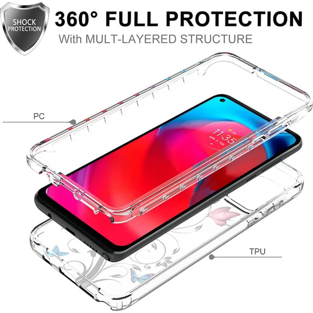 Funda Protectora para Moto G Stylus 5G 2021 Ueokeird con Vidrio Templado