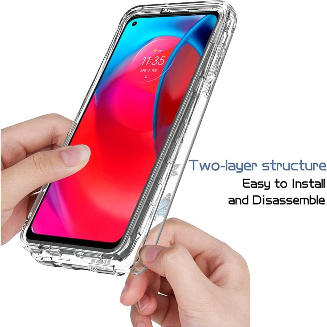 Funda Protectora para Moto G Stylus 5G 2021 Ueokeird con Vidrio Templado