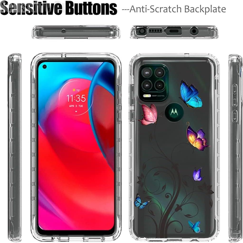 Funda Protectora para Moto G Stylus 5G 2021 Ueokeird con Vidrio Templado