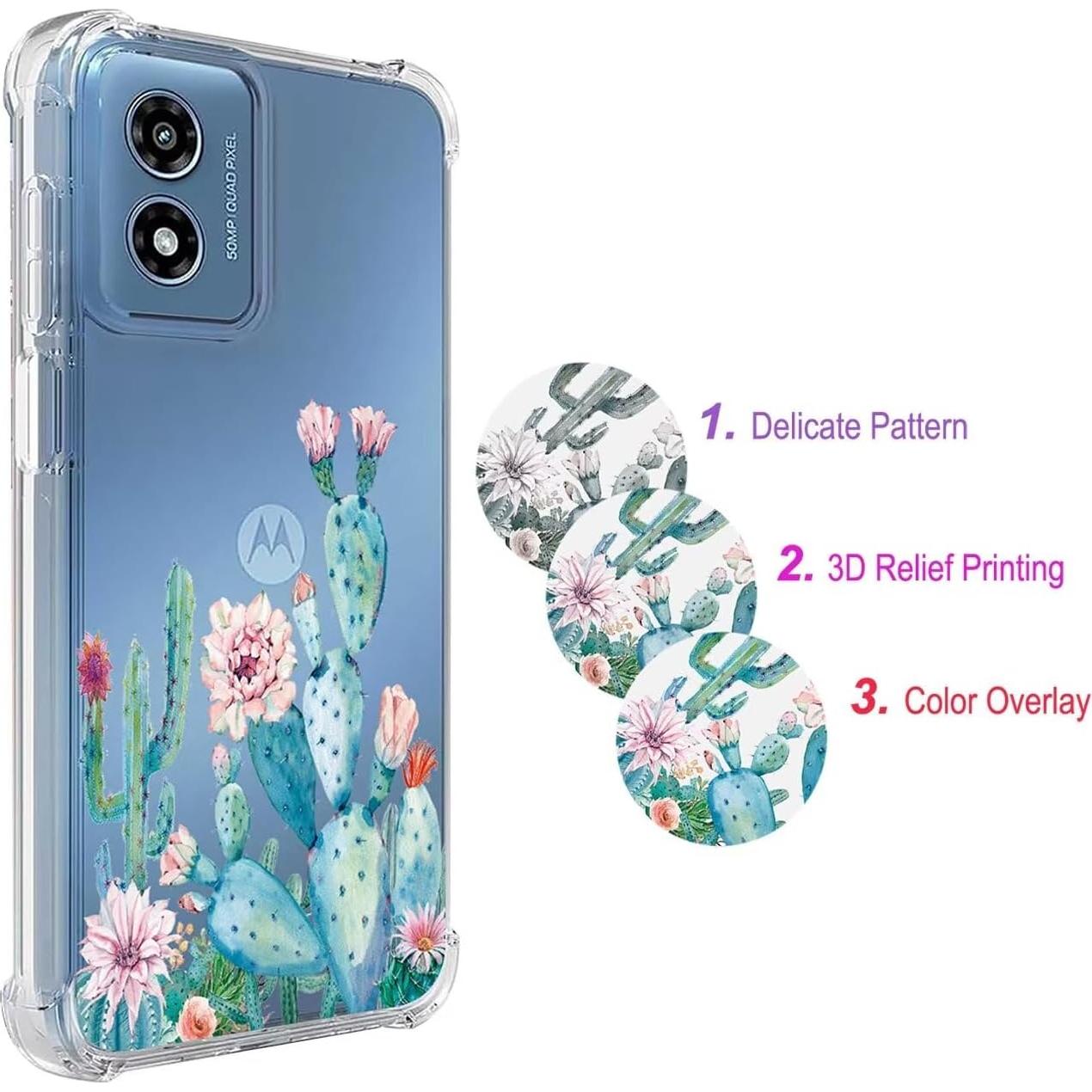 Funda Protectora TPU Floral para Moto G Play 2024 4G - Sidande