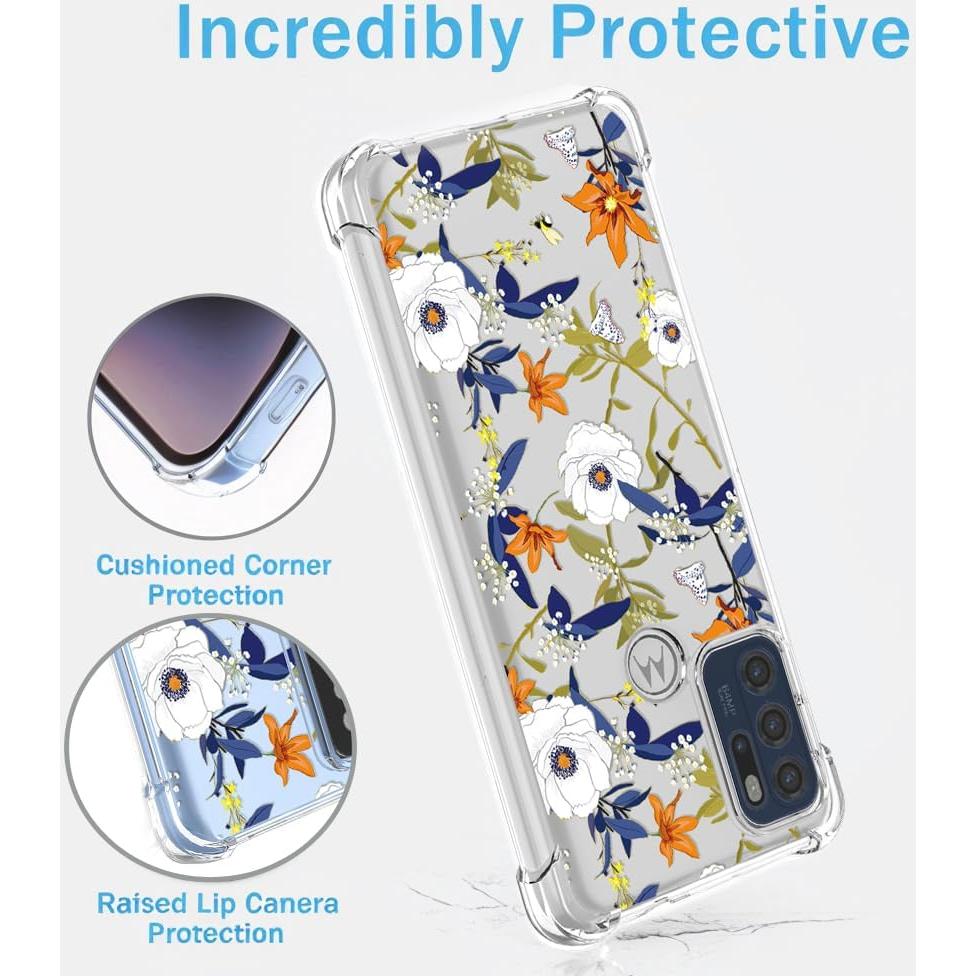 Funda TPU Floral para Moto G60s - Protección Antideslizante
