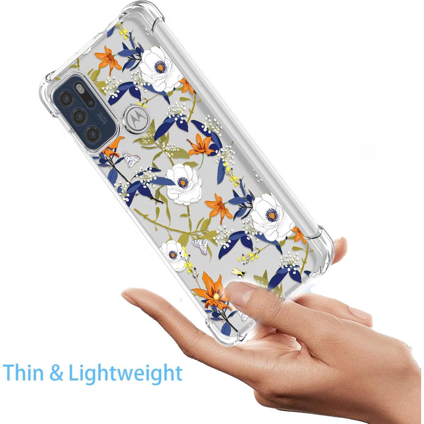 Funda TPU Floral para Moto G60s - Protección Antideslizante
