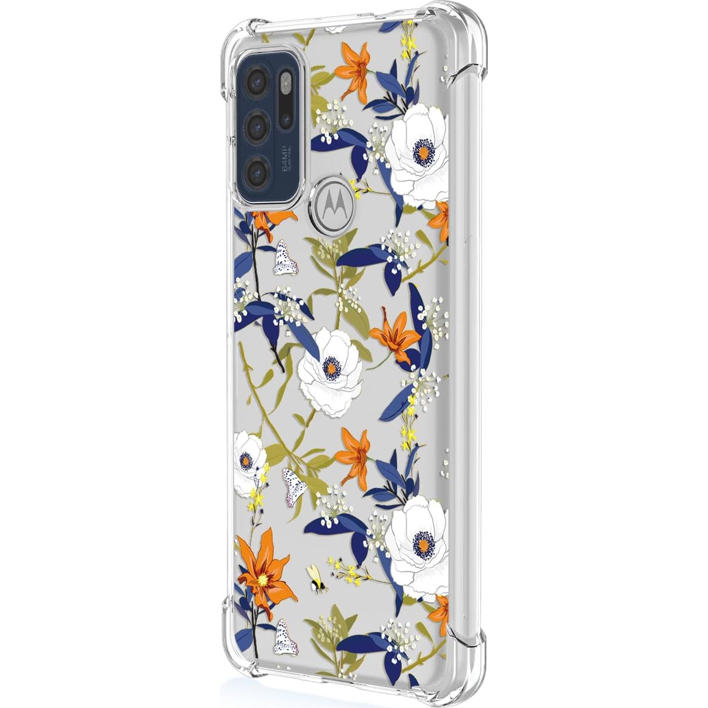 Funda TPU Floral para Moto G60s - Protección Antideslizante