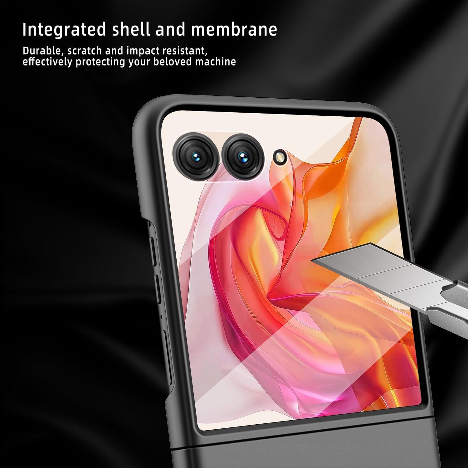 Funda para Motorola Razr Plus 2024 con protector de pantalla