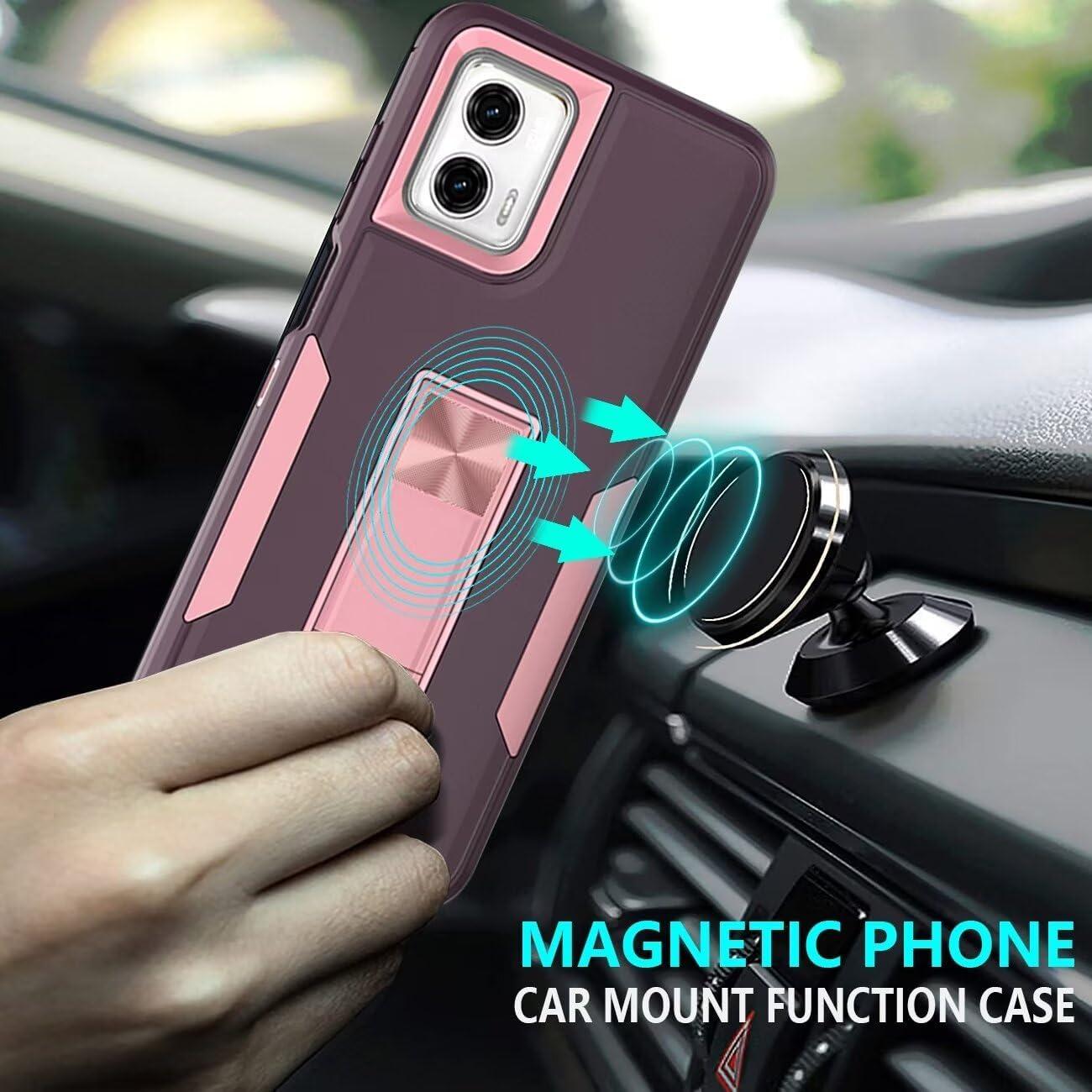 Funda Doble Capa Tothedu Rosa para Motorola Edge+ 2023